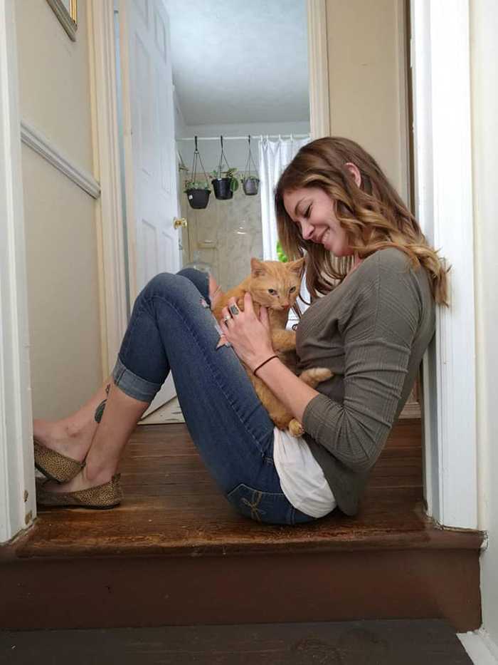 Gato salta directamente a los brazos de su dueño después de estar perdido por 536 días
